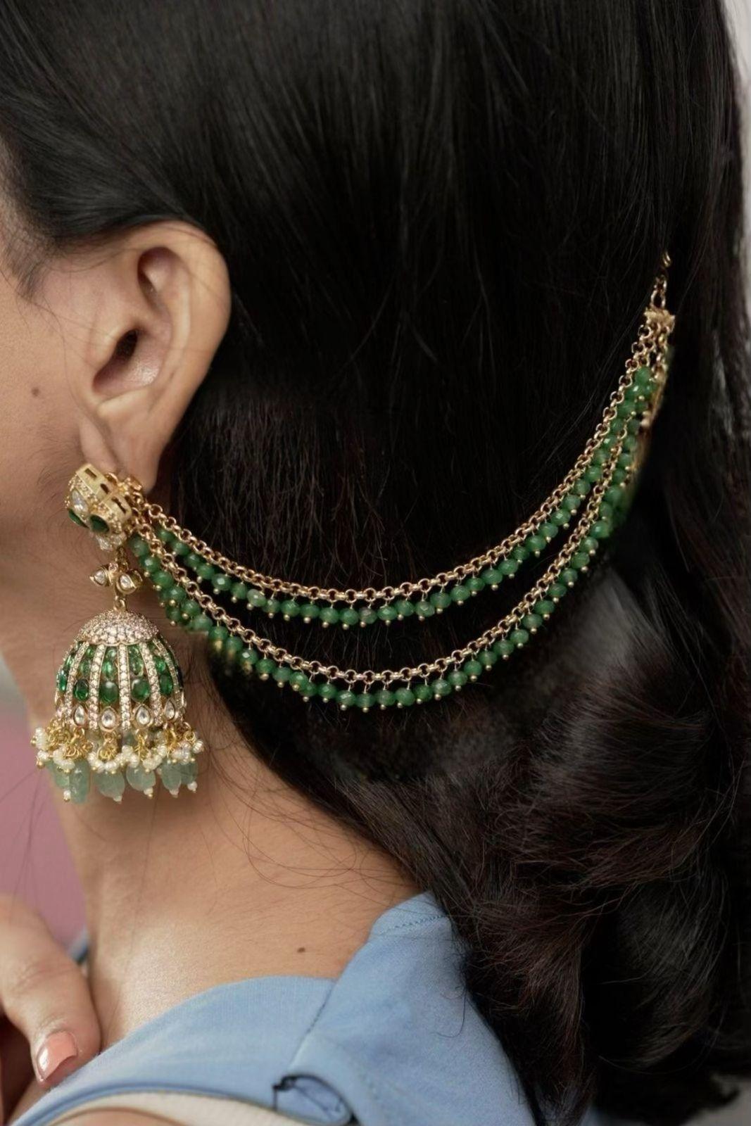 Kundan Earrings Mattel Earrings Gold Necklace Myntra Pearl Set