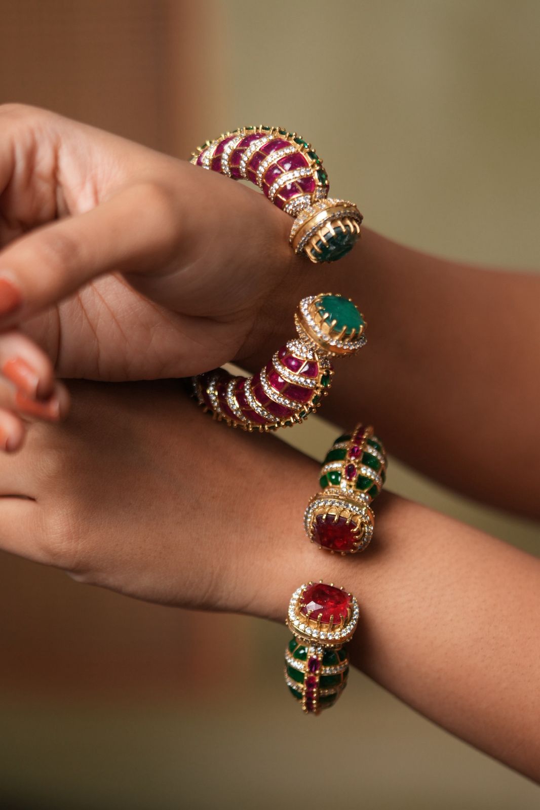 Pasha Moissanite Polki designer Bracelet| Kada