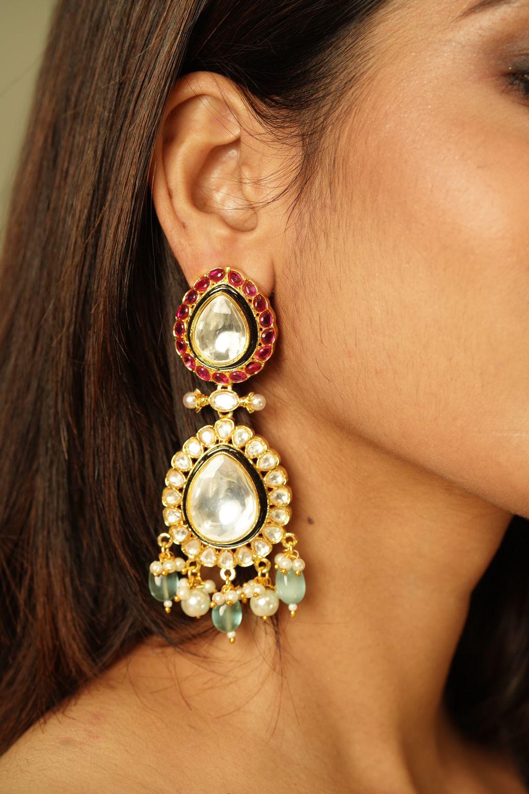 Polki earrings outlet online