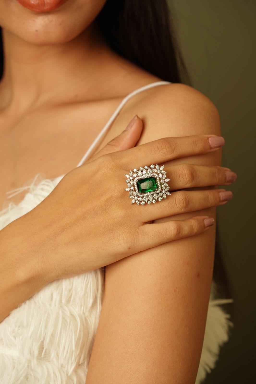 Ola Diamond Cocktail Ring