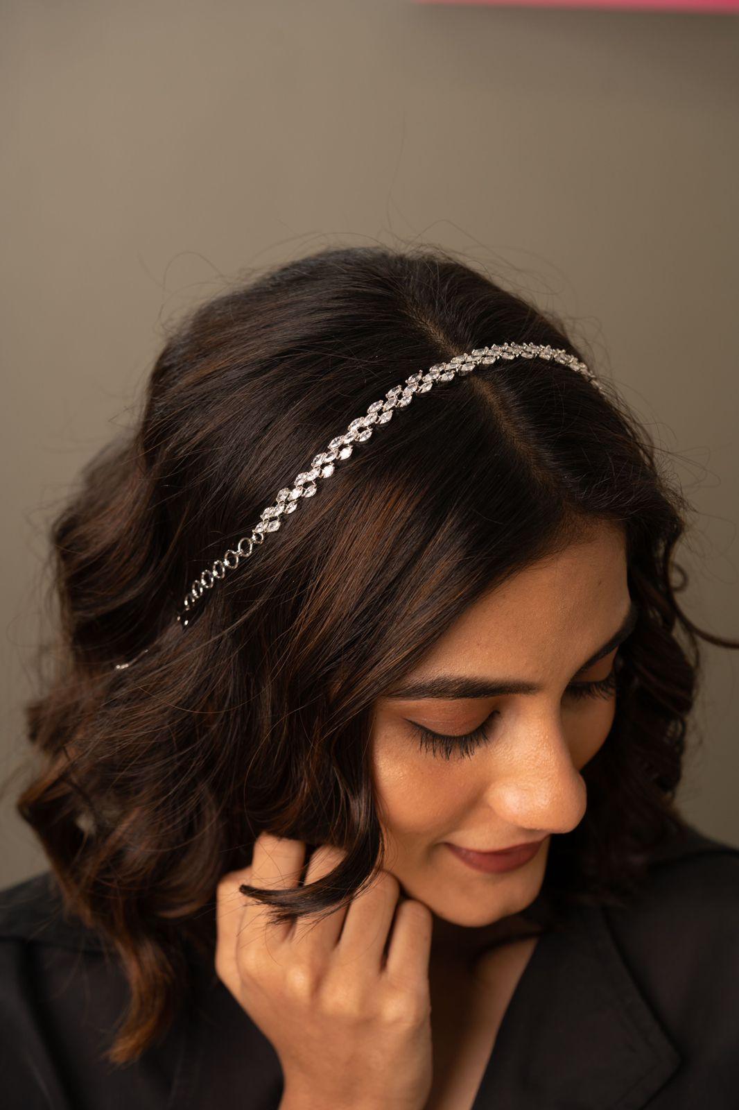 Simple Diamond HairBand  Sheeshband – Attrangi