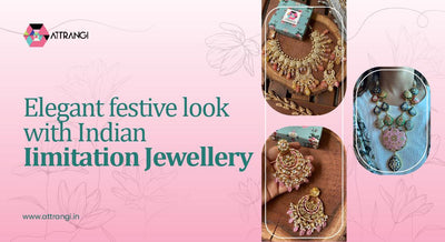 Elegant Festive Look With Indian Imitation Jewellery
