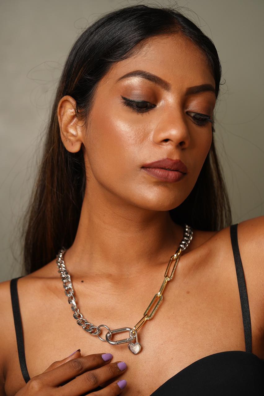 Octwine Dainty 3-Layer Silver Beaded Choker Necklace - Chunky Chain Punk Jewelry For Women - View #10