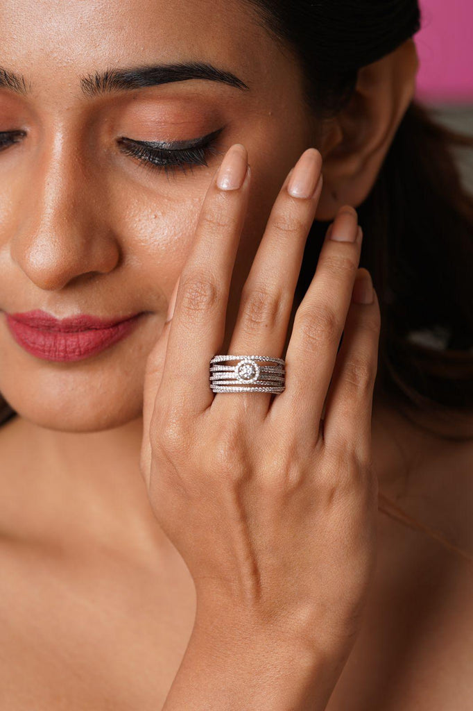 Buy Shaya 92.5 Sterling Silver Unwind Oxidized Cocktail Ring Online At Best  Price @ Tata CLiQ