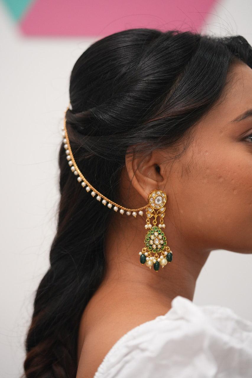 Motibahaar Single Line Hair Chain Gold Pearl Mattel