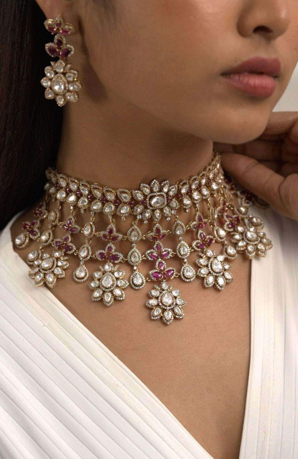 Heavy Choker Necklace Choker Bridal Jewellery Heavy India Art Gold