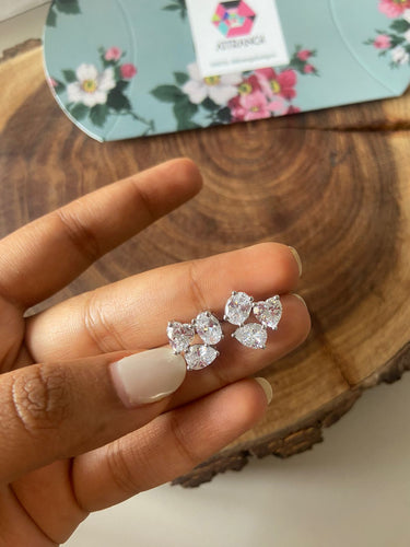 Tri Solitaire Diamond Studs