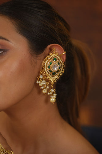 Falguni Banjaran Tribal Stud Navratri Gold Earcuff | Banjaran