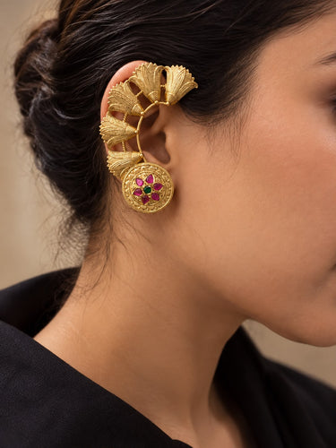 Bairi Piya Polki Indian Fusion Designer Tribal Earcuffs | Banjaran