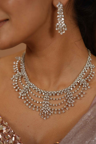 Bailey Diamond Heavy Empress Necklace Set with Earrings | Bridal
