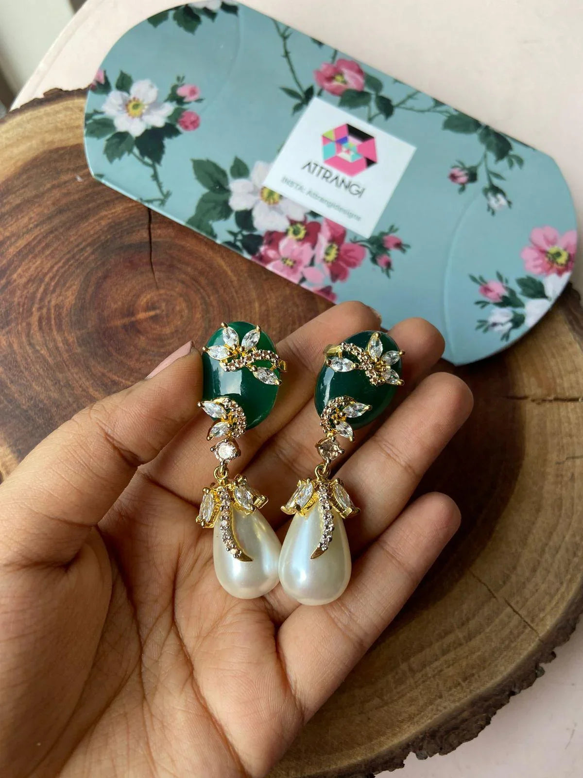 Overlay Rich Indo Western Earrings GemZ Collection