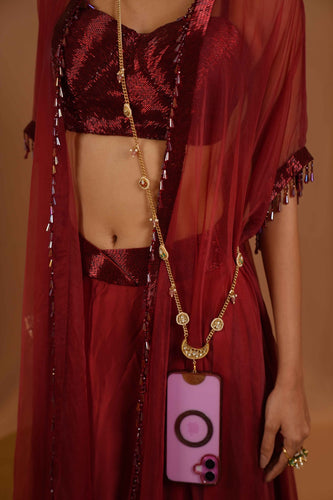 Desi Indian Polki Moissanite Bejewelled Phone Sling