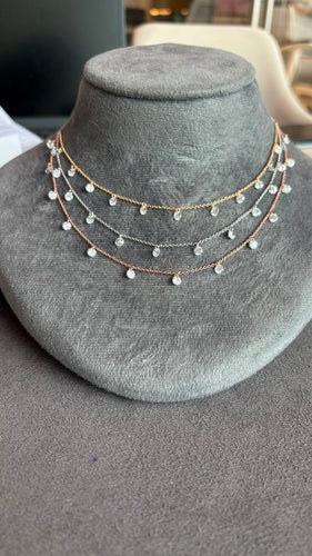 Trio Polish Layered Diamond Necklace