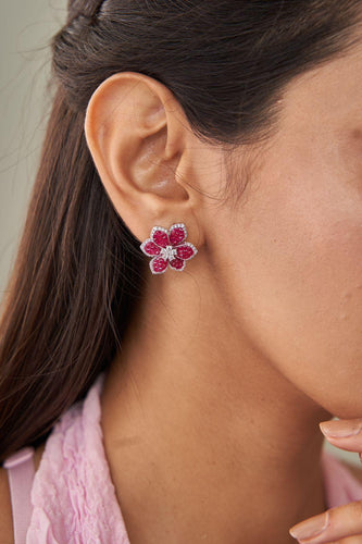 Diana Invisible Setting Earrings | Diamond Studs