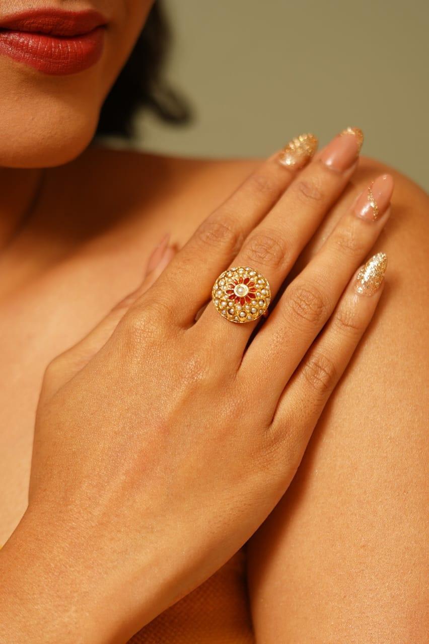 Nakshi Sona Moti Ring1