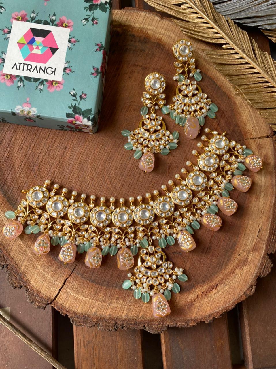 Neelam Polki Pastel Heavy Set