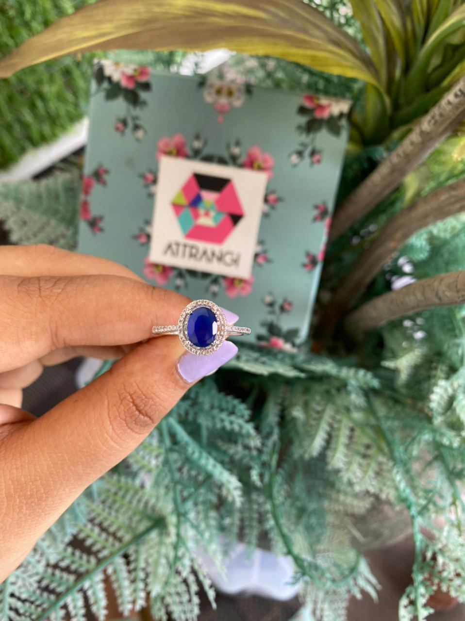 Coloured Solitaire Rings Oval Solitaire Coloured Stone Ring