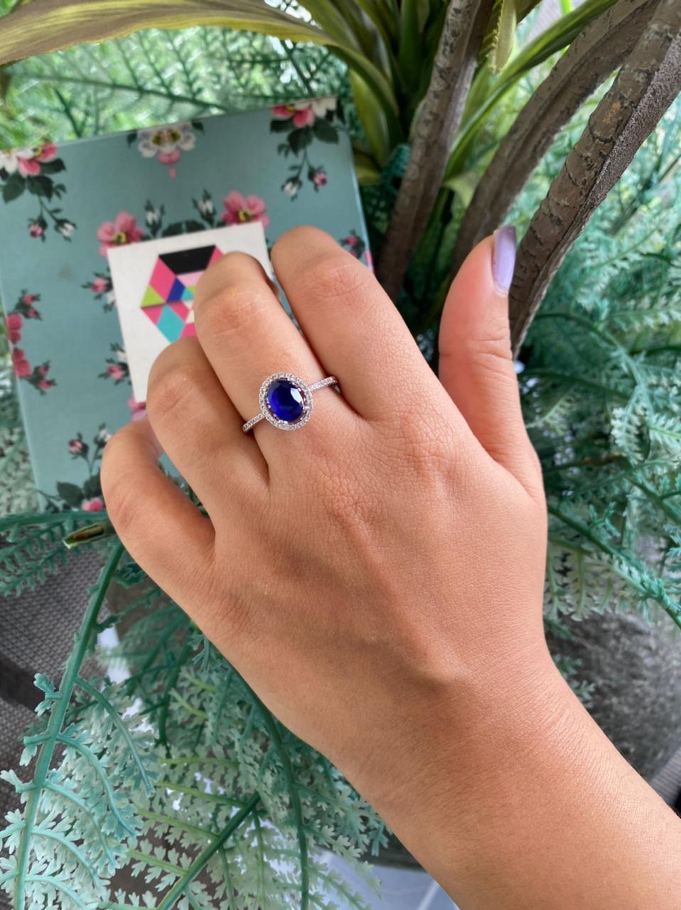 Coloured Solitaire Rings Oval Solitaire Coloured Stone Ring