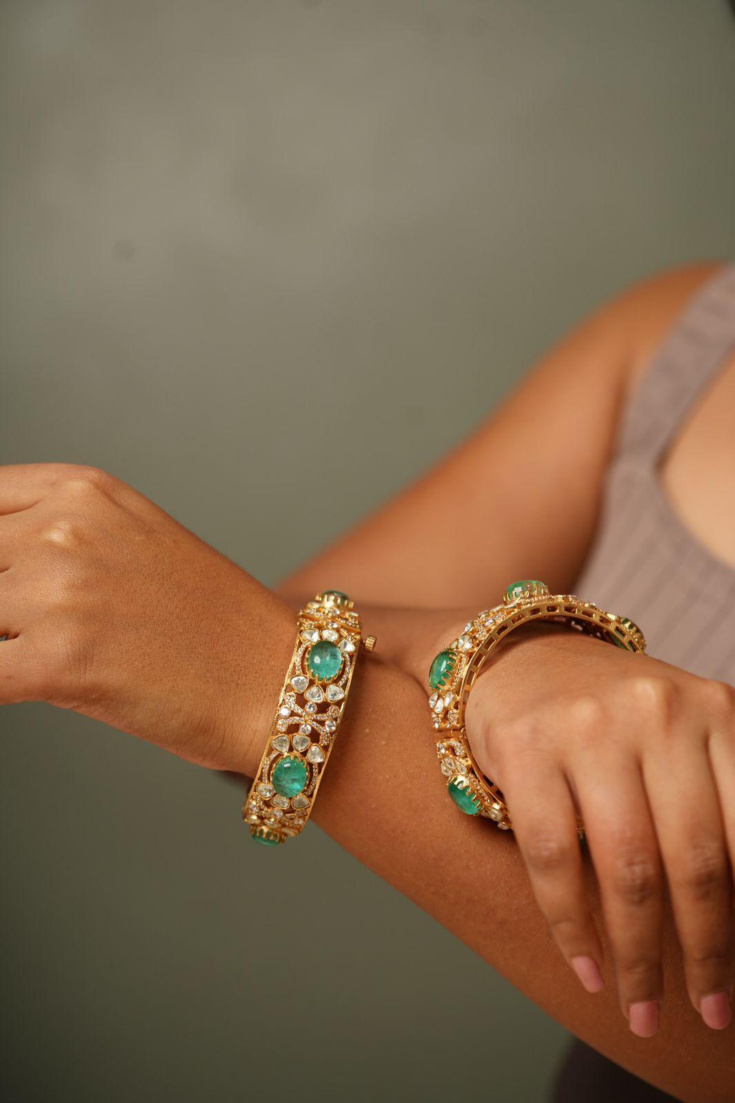 Openable Angle Traditional Matte Gold Kada’s | Indian Openable Bangle Traditional ...